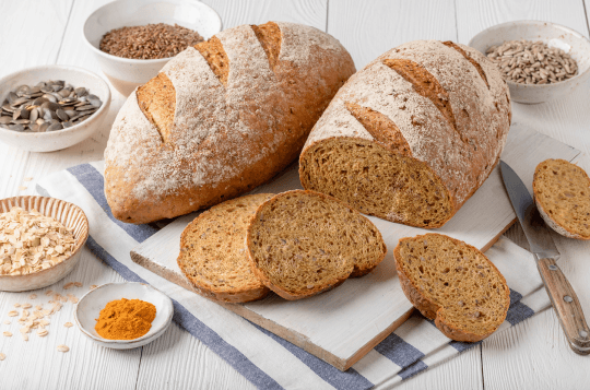 Low glycemic grain bread
